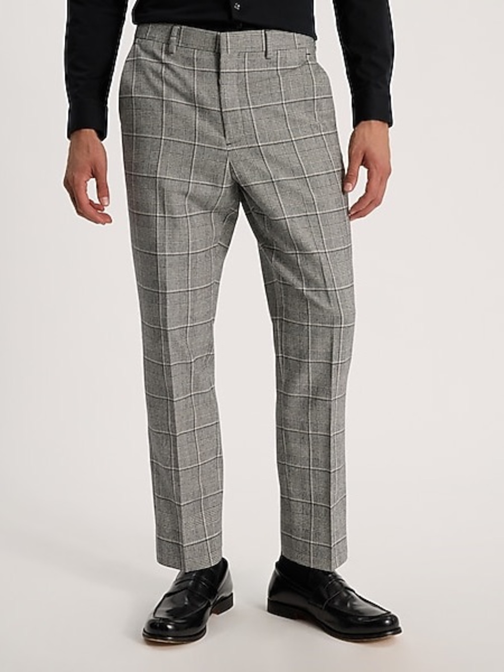 Express Extra Slim Glen Plaid Suit Pants Gray NWT 32x32